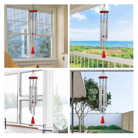 30 - Inch Memorial Wind Chimes – Outdoor Sympathy Gift with Commemorative Tribute - Memorialine