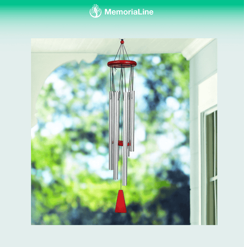 30 - Inch Memorial Wind Chimes – Outdoor Sympathy Gift with Commemorative Tribute - Memorialine