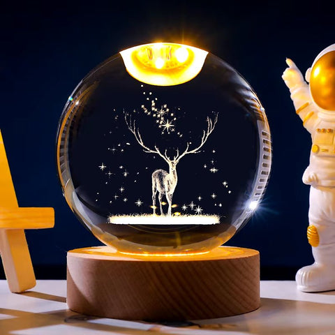 3D Crystal Galaxy Lamp - Memorialine