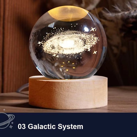 3D Crystal Galaxy Lamp - Memorialine