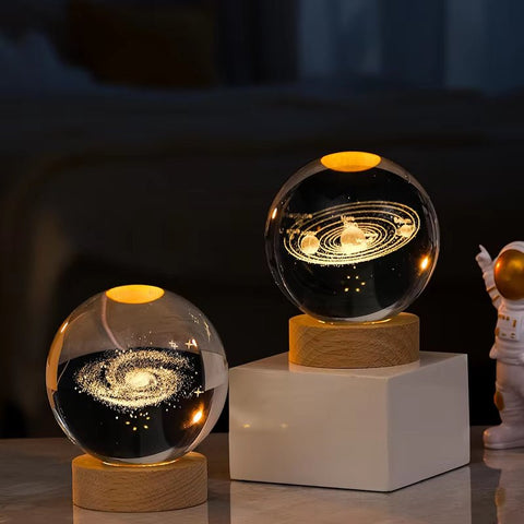 3D Crystal Galaxy Lamp - Memorialine