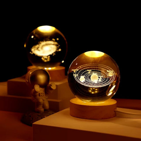 3D Crystal Galaxy Lamp - Memorialine