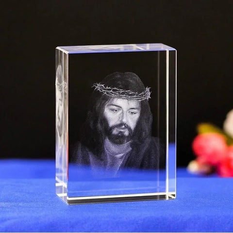 3D Crystal Jesus Portrait Ornaments - Memorialine