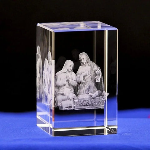 3D Crystal Jesus Portrait Ornaments - Memorialine