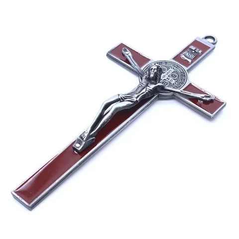 1Pc Church Relics Jesus on the Stand Cross Wall Crucifix Antique Home Chapel Decor