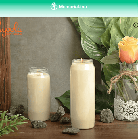 9 - Day White Memorial Prayer Candle - Memorialine