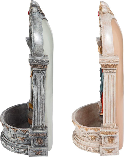 Holy Family Devotionals: Italian-Style Font Statues, Set of Two