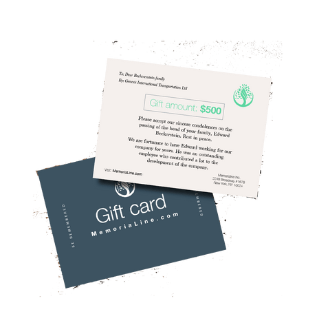 A Thoughtful Gift Card or Donation in Memory of a Loved On - Memorialine