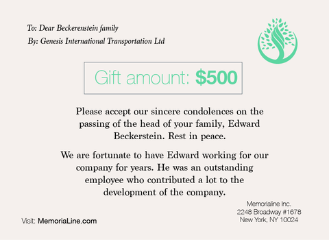 A Thoughtful Gift Card or Donation in Memory of a Loved On - Memorialine