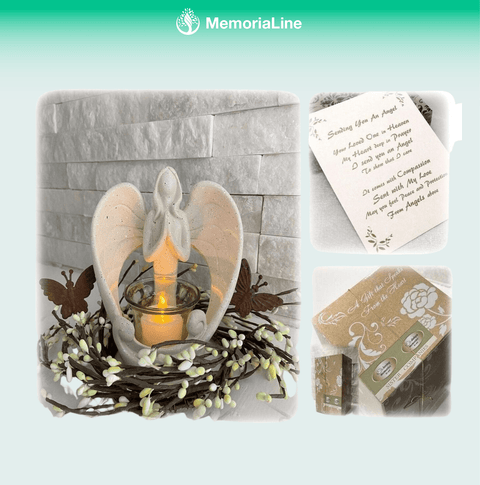 Angel Candleholder for Loss of Loved One - Memorialine
