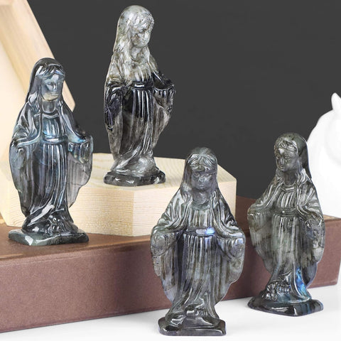 Blessed Virgin Mary Crystal Statue - Memorialine