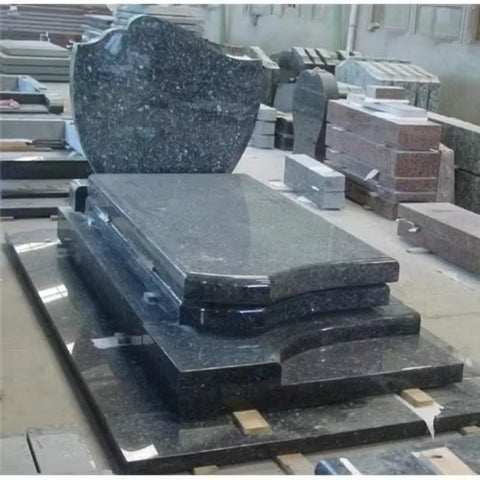 Blue Pearl Granite Memorial Headstone - Memorialine