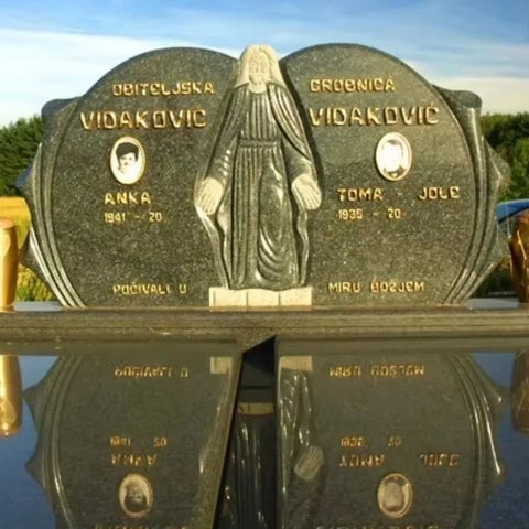 Blue Pearl Granite Memorial Headstone - Memorialine