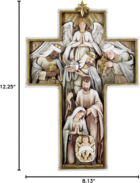 Nativity Holy Family 12 Inch Wall Cross