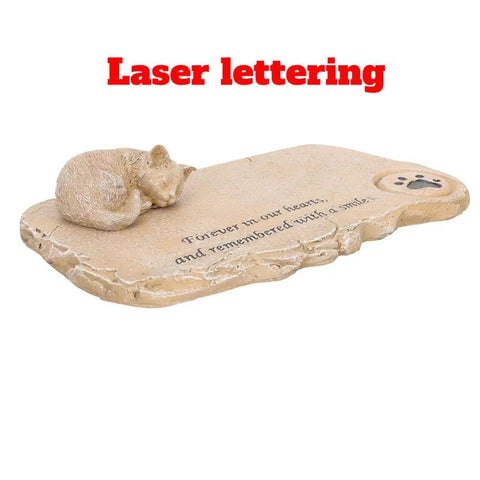 Cat Paw Print Pet Memorial Stone - Memorialine