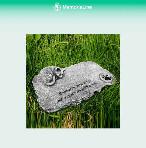 Cat Paw Print Pet Memorial Stone - Memorialine