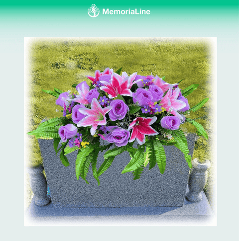 Cemetery Saddles for Headstones,Art - Memorialine
