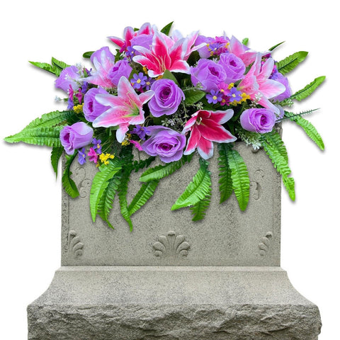 Cemetery Saddles for Headstones,Art - Memorialine