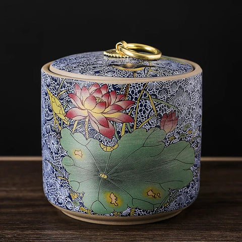 Ceramic Cremation Urns Handmade Ceramics Chinese Style Cremation Urn for Human or Pet Ashes Cats Dogs Animals Reptiles - Memorialine