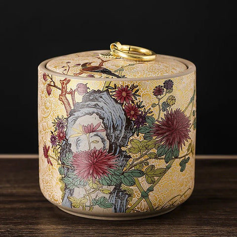 Ceramic Cremation Urns Handmade Ceramics Chinese Style Cremation Urn for Human or Pet Ashes Cats Dogs Animals Reptiles - Memorialine