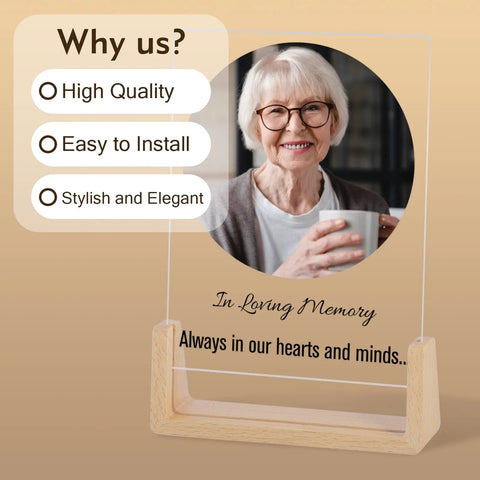 Custom Acrylic Memorial Picture Frame - Memorialine