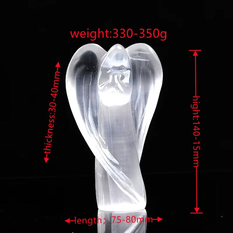 Guardian Angel Figurine Natural White Selenite Raw Crystals Hand Carved Gypsum Crystal Healing Stone Home Decor DIY Gifts 1PC