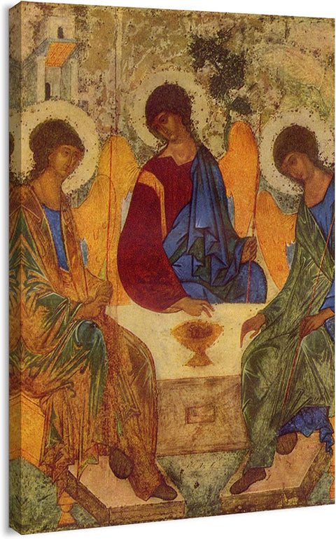 Canvas Print Wall Art - the Holy Trinity by Andrei Rublev - 12X18 Inches