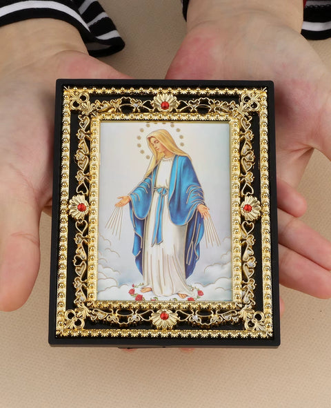 Golden Holy Family Archangel St. Michael Sacred Picture Frame - Memorialine