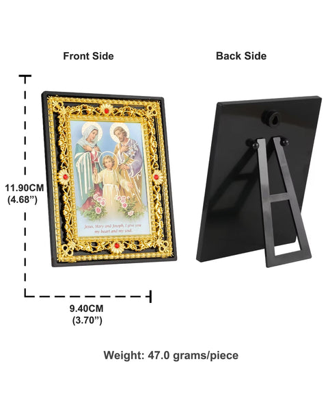 Golden Holy Family Archangel St. Michael Sacred Picture Frame - Memorialine