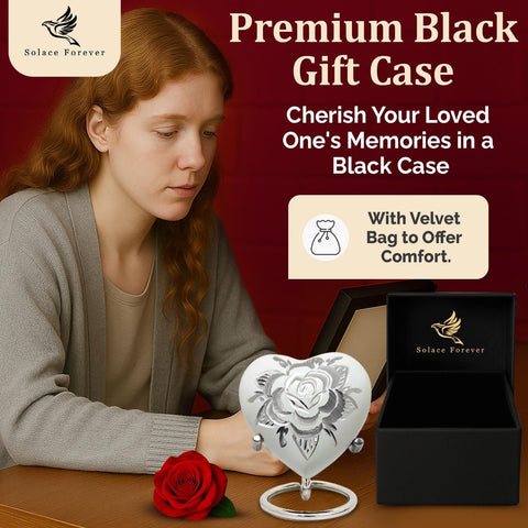 Heart - Shaped White Keepsake Urn - Memorialine