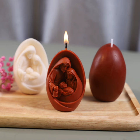 Jesus & Virgin Mary Family Silicone Candle Mold - Memorialine