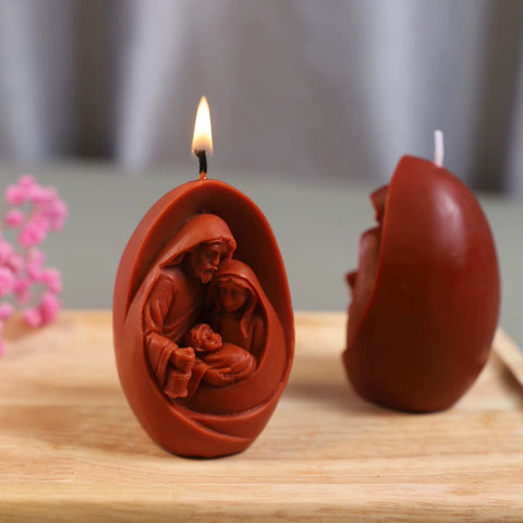 Jesus & Virgin Mary Family Silicone Candle Mold - Memorialine