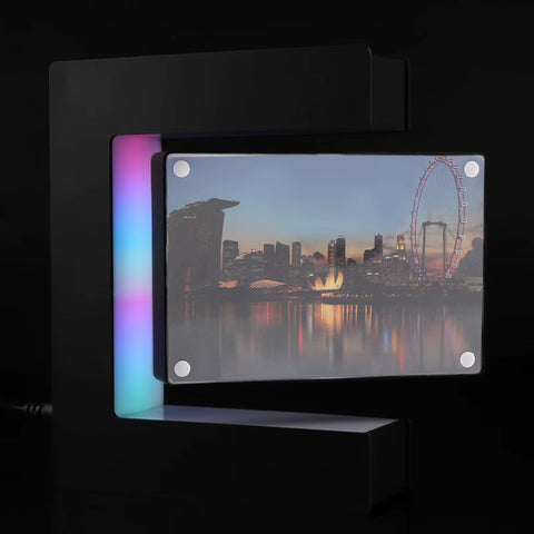 LED Magnetic Levitation Photo Frame – Floating Heart Memorial Display - Memorialine