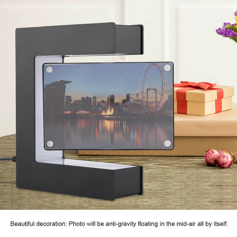 LED Magnetic Levitation Photo Frame – Floating Heart Memorial Display - Memorialine