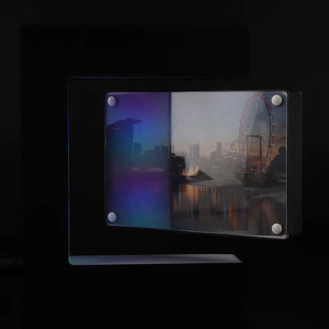 LED Magnetic Levitation Photo Frame – Floating Heart Memorial Display - Memorialine