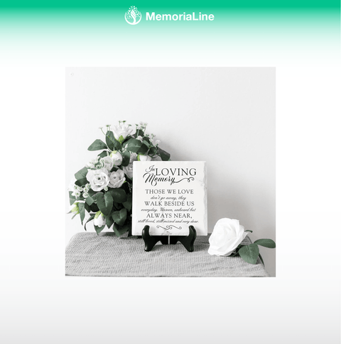 Memorial Plaque with Stand - Sympathy Gift for Loss, Poem (3 Options) - Memorialine