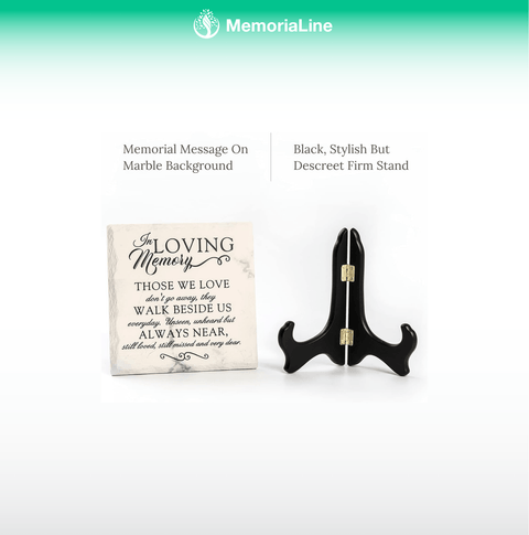 Memorial Plaque with Stand - Sympathy Gift for Loss, Poem (3 Options) - Memorialine