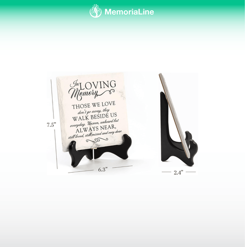 Memorial Plaque with Stand - Sympathy Gift for Loss, Poem (3 Options) - Memorialine