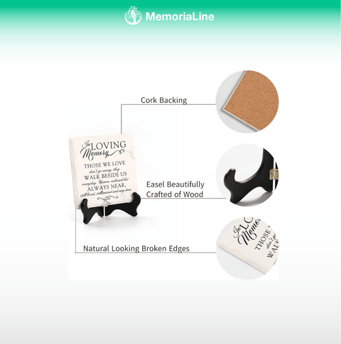 Memorial Plaque with Stand - Sympathy Gift for Loss, Poem (3 Options) - Memorialine