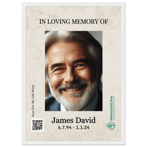 Personalized Legacy Memorial Keepsake Wooden Framed Poster | Custom Photo Tribute Display - Memorialine