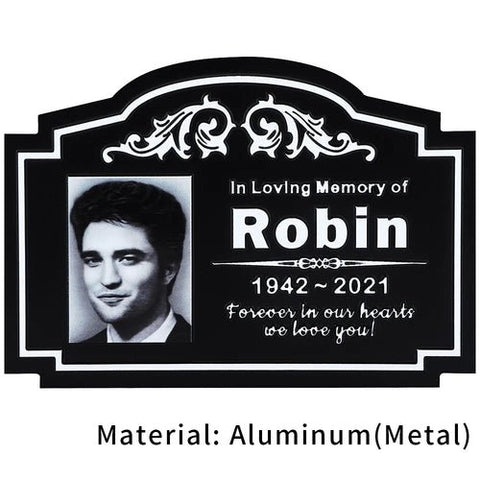 Personalized Memorial Plaque with Photo - Memorialine