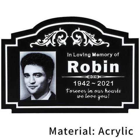 Personalized Memorial Plaque with Photo - Memorialine
