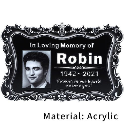 Personalized Memorial Plaque with Photo - Memorialine