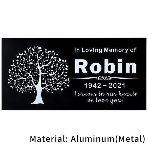 Personalized Memorial Plaque with Photo - Memorialine