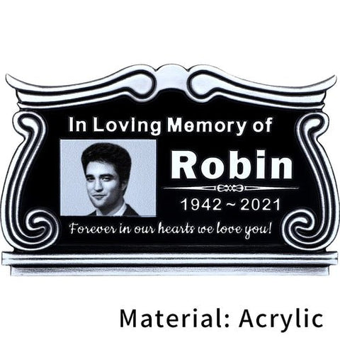 Personalized Memorial Plaque with Photo - Memorialine