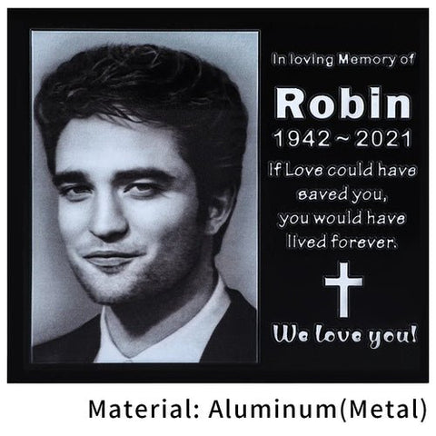 Personalized Memorial Plaque with Photo - Memorialine