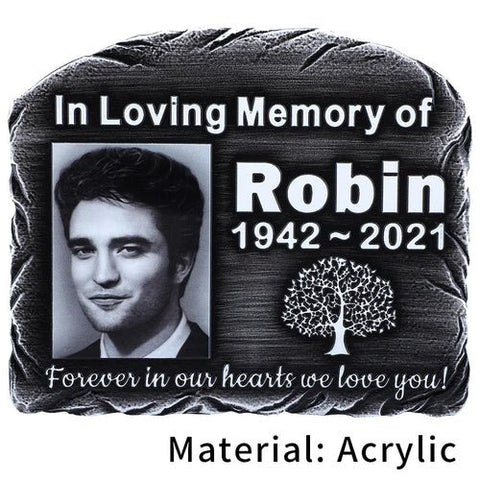 Personalized Memorial Plaque with Photo - Memorialine