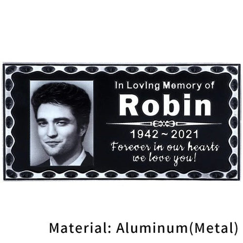 Personalized Memorial Plaque with Photo - Memorialine