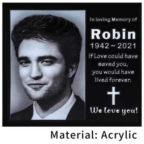 Personalized Memorial Plaque with Photo - Memorialine