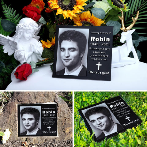 Personalized Memorial Plaque with Photo - Memorialine